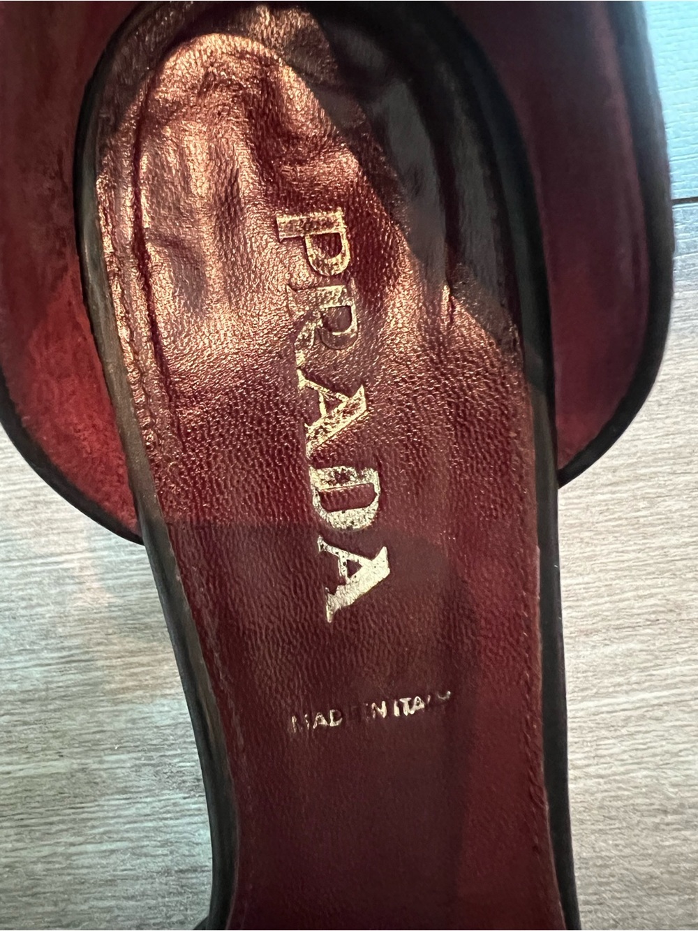 Vintage PRADA Black Leather Buckle D'Orsay Pumps Pointed Toe Kitten Heel 36 - Picture 8 of 8